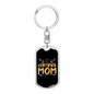 Certified Mom Keychain Stainless Steel or 18k Gold Dog Tag Keyring-Express Your Love Gifts