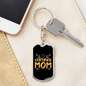 Certified Mom Keychain Stainless Steel or 18k Gold Dog Tag Keyring-Express Your Love Gifts