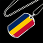 Chad Flag Necklace Stainless Steel or 18k Gold Dog Tag 24" Chain-Express Your Love Gifts
