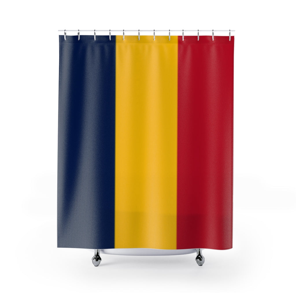 Chad Flag Stylish Design 71" x 74" Elegant Waterproof Shower Curtain for a Spa-like Bathroom Paradise Exceptional Craftsmanship-Express Your Love Gifts