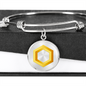 Chainlink Token Gold Bracelet Stainless Steel or 18k Gold Circle Bangle-Express Your Love Gifts