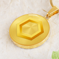 Chainlink Token Gold Circle Necklace Stainless Steel or 18k Gold 18-22"-Express Your Love Gifts