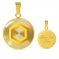 Chainlink Token Gold Circle Necklace Stainless Steel or 18k Gold 18-22"-Express Your Love Gifts