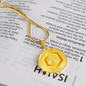 Chainlink Token Gold Circle Necklace Stainless Steel or 18k Gold 18-22"-Express Your Love Gifts