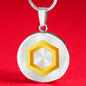 Chainlink Token Gold Circle Necklace Stainless Steel or 18k Gold 18-22"-Express Your Love Gifts