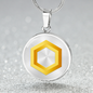 Chainlink Token Gold Circle Necklace Stainless Steel or 18k Gold 18-22"-Express Your Love Gifts