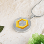 Chainlink Token Gold Circle Necklace Stainless Steel or 18k Gold 18-22"-Express Your Love Gifts