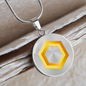 Chainlink Token Gold Circle Necklace Stainless Steel or 18k Gold 18-22"-Express Your Love Gifts