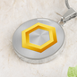 Chainlink Token Gold Circle Necklace Stainless Steel or 18k Gold 18-22"-Express Your Love Gifts