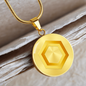Chainlink Token Gold Circle Necklace Stainless Steel or 18k Gold 18-22"-Express Your Love Gifts