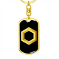 Chainlink Token Gold Crypto Cryptocurrency Keychain Stainless Steel or 18k Gold Dog Tag Keyring-Express Your Love Gifts