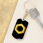 Chainlink Token Gold Crypto Cryptocurrency Keychain Stainless Steel or 18k Gold Dog Tag Keyring-Express Your Love Gifts