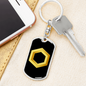 Chainlink Token Gold Crypto Cryptocurrency Keychain Stainless Steel or 18k Gold Dog Tag Keyring-Express Your Love Gifts