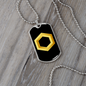 Chainlink Token Gold Crypto Necklace Stainless Steel or 18k Gold Dog Tag 24" Chain-Express Your Love Gifts