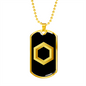 Chainlink Token Gold Crypto Necklace Stainless Steel or 18k Gold Dog Tag 24" Chain-Express Your Love Gifts