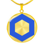 ChainLink Token (LINK) Circle Necklace Stainless Steel or 18k Gold 18-22"-Express Your Love Gifts