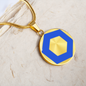 ChainLink Token (LINK) Circle Necklace Stainless Steel or 18k Gold 18-22"-Express Your Love Gifts