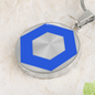 ChainLink Token (LINK) Circle Necklace Stainless Steel or 18k Gold 18-22"-Express Your Love Gifts