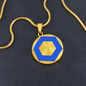 ChainLink Token (LINK) Circle Necklace Stainless Steel or 18k Gold 18-22"-Express Your Love Gifts