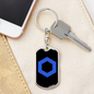 ChainLink Token (LINK) Crypto Cryptocurrency Keychain Stainless Steel or 18k Gold Dog Tag Keyring-Express Your Love Gifts