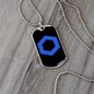 ChainLink Token (LINK) Crypto Necklace Stainless Steel or 18k Gold Dog Tag 24" Chain-Express Your Love Gifts