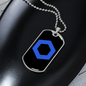 ChainLink Token (LINK) Crypto Necklace Stainless Steel or 18k Gold Dog Tag 24" Chain-Express Your Love Gifts