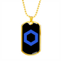 ChainLink Token (LINK) Crypto Necklace Stainless Steel or 18k Gold Dog Tag 24" Chain-Express Your Love Gifts
