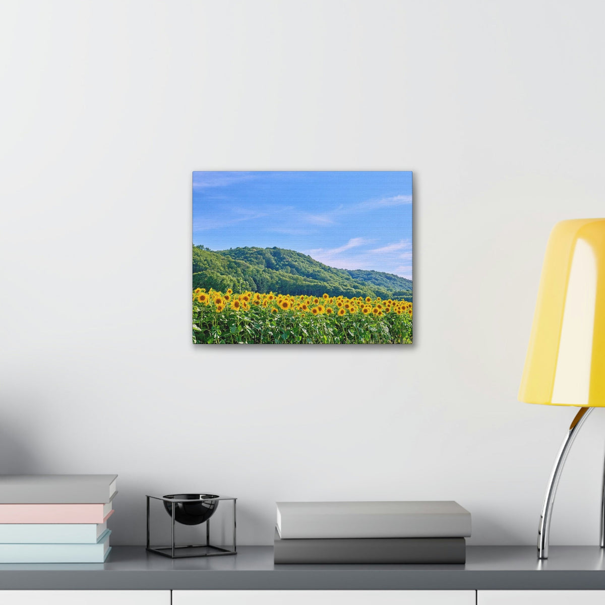 Charming Sunflower on the Field Scene Beautiful Lovely and Gorgeous Flowers Beauty Nature Scene Sunflower on a Sunny Day Wall Art Ready to Hang Unframed-Express Your Love Gifts
