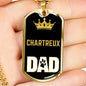 Chartreux Cat Dad Necklace Stainless Steel or 18k Gold Dog Tag 24" Chain-Express Your Love Gifts