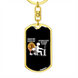 Check Me Crypto Keychain Stainless Steel or 18k Gold Dog Tag Keyring-Express Your Love Gifts