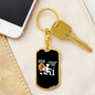 Check Me Crypto Keychain Stainless Steel or 18k Gold Dog Tag Keyring-Express Your Love Gifts