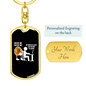 Check Me Crypto Keychain Stainless Steel or 18k Gold Dog Tag Keyring-Express Your Love Gifts