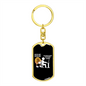Check Me Crypto Keychain Stainless Steel or 18k Gold Dog Tag Keyring-Express Your Love Gifts