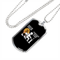 Check Me Crypto Necklace Stainless Steel or 18k Gold Dog Tag 24" Chain-Express Your Love Gifts