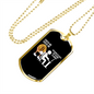 Check Me Crypto Necklace Stainless Steel or 18k Gold Dog Tag 24" Chain-Express Your Love Gifts