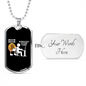Check Me Crypto Necklace Stainless Steel or 18k Gold Dog Tag 24" Chain-Express Your Love Gifts