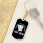 Chef Mom Keychain Stainless Steel or 18k Gold Dog Tag Keyring-Express Your Love Gifts