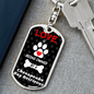 Chesapeake Bay Retriever Keychain Stainless Steel or 18k Gold Dog Tag Keyring-Express Your Love Gifts