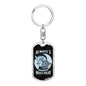 Chess Fan Gift Always 3 Moves Ahead Keychain Dog Tag Stainless Steel or 18k Gold-Express Your Love Gifts