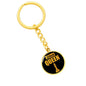 Chess Fan Gift Black Queen Circle Keychain Stainless Steel or 18k Gold Pendant-Express Your Love Gifts
