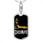 Chess Fan Gift Check Mate Keychain Dog Tag Stainless Steel or 18k Gold-Express Your Love Gifts