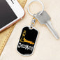 Chess Fan Gift Check Mate Keychain Dog Tag Stainless Steel or 18k Gold-Express Your Love Gifts