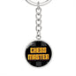Chess Fan Gift Chess Master Keychain Stainless Steel or 18k Gold Circle Pendant-Express Your Love Gifts