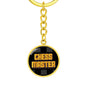 Chess Fan Gift Chess Master Keychain Stainless Steel or 18k Gold Circle Pendant-Express Your Love Gifts