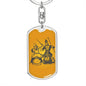 Chess Fan Gift Chess Piece Keychain Dog Tag Stainless Steel or 18k Gold-Express Your Love Gifts