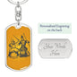 Chess Fan Gift Chess Piece Keychain Dog Tag Stainless Steel or 18k Gold-Express Your Love Gifts