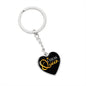 Chess Fan Gift Chess Queen Heart Keychain Stainless Steel or 18k Gold-Express Your Love Gifts