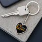 Chess Fan Gift Chess Queen Heart Keychain Stainless Steel or 18k Gold-Express Your Love Gifts