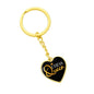 Chess Fan Gift Chess Queen Heart Keychain Stainless Steel or 18k Gold-Express Your Love Gifts