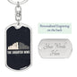 Chess Fan Gift Chess Smart Keychain Dog Tag Stainless Steel or 18k Gold-Express Your Love Gifts